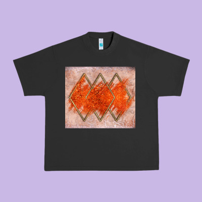 Orange Glitter Urban Heavy Tee Designed By Jahusdesignshop