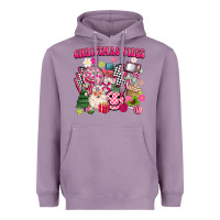 Lavender retro pink christmas vibes Heavyweight Hoodie - MaliasSmallBusiness