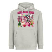 Retro Pink Christmas Vibes Heavyweight Hoodie | Teevron