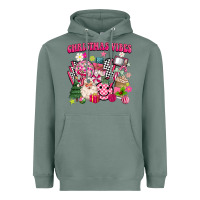 Sage retro pink christmas vibes Heavyweight Hoodie - MaliasSmallBusiness