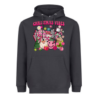 Smoke retro pink christmas vibes Heavyweight Hoodie - MaliasSmallBusiness