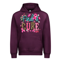 Mauve Wine Find a cure Cancer Awareness Urban Hoodie - HowdyJamesFarm