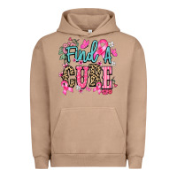 Pigment Burro Find a cure Cancer Awareness Urban Hoodie - HowdyJamesFarm