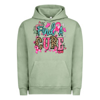Pigment Oil Green Find a cure Cancer Awareness Urban Hoodie - HowdyJamesFarm