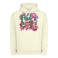 Pigment Pistachio Find a cure Cancer Awareness Urban Hoodie - HowdyJamesFarm