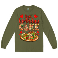 Army Green best birthday cake pizza Long Sleeve Tee - AdoDesignShop