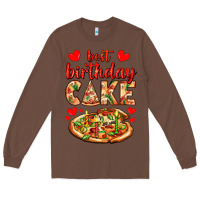 Chestnut best birthday cake pizza Long Sleeve Tee - AdoDesignShop