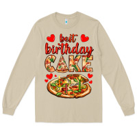Mushroom best birthday cake pizza Long Sleeve Tee - AdoDesignShop