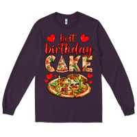 Plum best birthday cake pizza Long Sleeve Tee - AdoDesignShop