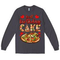 Smoke best birthday cake pizza Long Sleeve Tee - AdoDesignShop