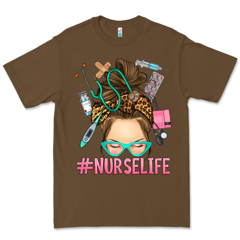 Messy Bun Nurse Life Premium Tee by RanaPortraitStore | Teevron