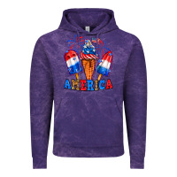 Cloud Purple 4th of July America ice creams Vintage Hoodie - Neo Western