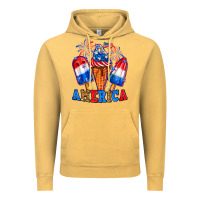 Vintage Mustard 4th of July America ice creams Vintage Hoodie - Neo Western