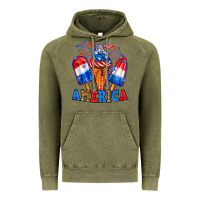 Vintage Olive 4th of July America ice creams Vintage Hoodie - Neo Western