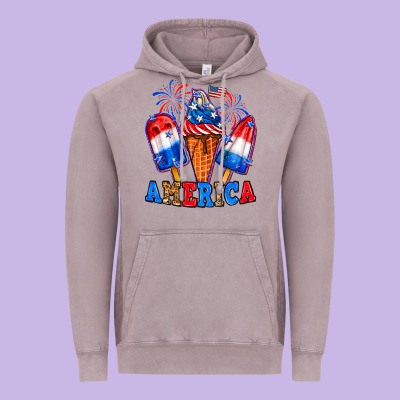 4th Of July America Ice Creams Vintage Hoodie Designed By Neo Western