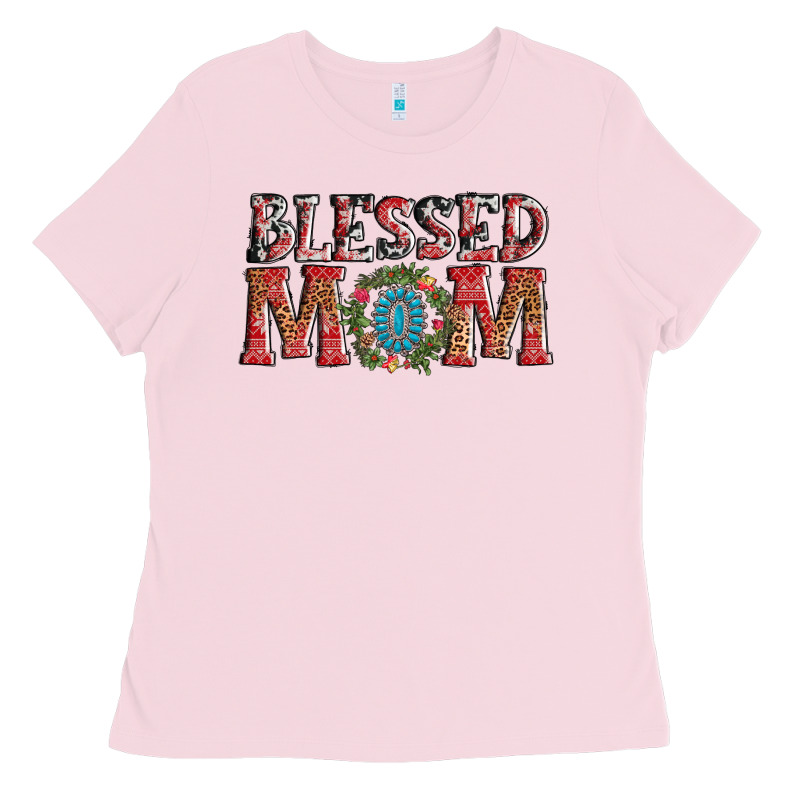 Blessed Mom Christmas Ladies Tee by AdoDesignShop | Teevron