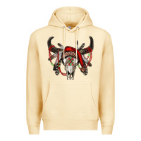 Pina Colada Western Christmas Bull Skull Premium Hoodie - RanaPortraitStore