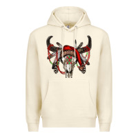 Sandshell Western Christmas Bull Skull Premium Hoodie - RanaPortraitStore