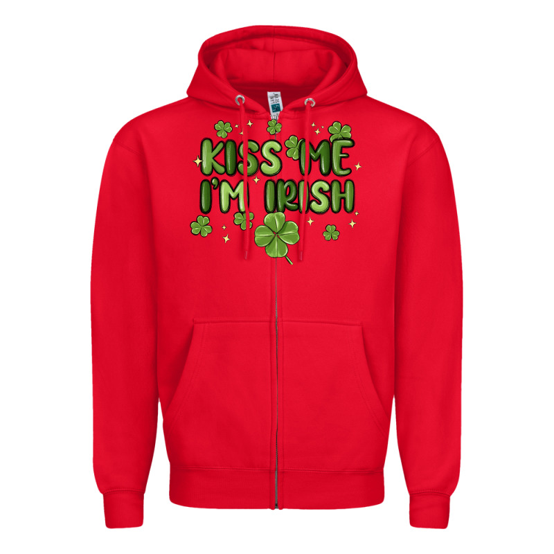 Kiss Me I'm Irish Zipper Hoodie by MaliasSmallBusiness | Teevron