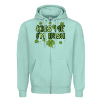 Seafoam kiss me i'm irish Zipper Hoodie - MaliasSmallBusiness