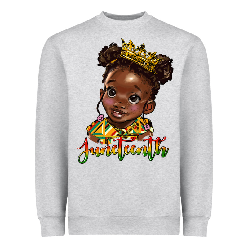 Juneteenth Black Girl Heavyweight Sweatshirt by HRA Design Shop | Teevron