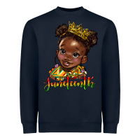 Navy juneteenth black girl Heavyweight Sweatshirt - HRA Design Shop