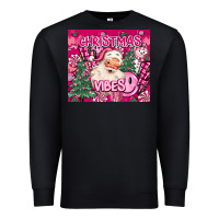 Black pink christmas vibes Premium Sweatshirt - MaliasSmallBusiness