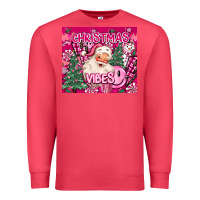 Cardinal pink christmas vibes Premium Sweatshirt - MaliasSmallBusiness