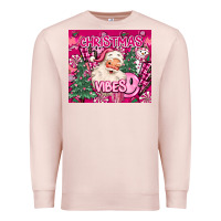 Pale Pink pink christmas vibes Premium Sweatshirt - MaliasSmallBusiness
