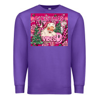Purple pink christmas vibes Premium Sweatshirt - MaliasSmallBusiness