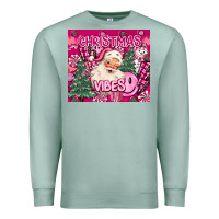 Seafoam pink christmas vibes Premium Sweatshirt - MaliasSmallBusiness