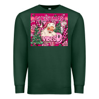 Sports Green pink christmas vibes Premium Sweatshirt - MaliasSmallBusiness