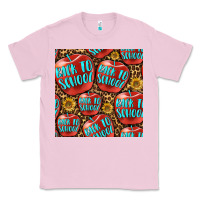 Bubblegum Pink back to school with apple seamless pattern Classic Tee - BundleAndBundleShop