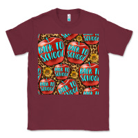 Burgundy back to school with apple seamless pattern Classic Tee - BundleAndBundleShop