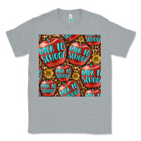 Heather Grey back to school with apple seamless pattern Classic Tee - BundleAndBundleShop