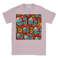 Lilac back to school with apple seamless pattern Classic Tee - BundleAndBundleShop