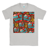 Moon Dust back to school with apple seamless pattern Classic Tee - BundleAndBundleShop