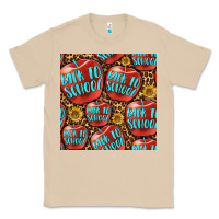 Mushroom back to school with apple seamless pattern Classic Tee - BundleAndBundleShop
