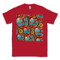 Red back to school with apple seamless pattern Classic Tee - BundleAndBundleShop