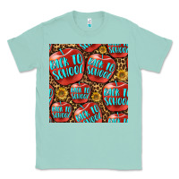 Seafoam back to school with apple seamless pattern Classic Tee - BundleAndBundleShop