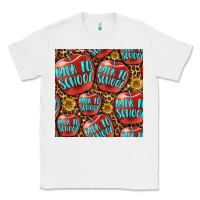 White back to school with apple seamless pattern Classic Tee - BundleAndBundleShop