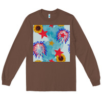 Chestnut patriotic fireworks and sunflower Long Sleeve Tee - BundleAndBundleShop