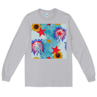 Moon Dust patriotic fireworks and sunflower Long Sleeve Tee - BundleAndBundleShop