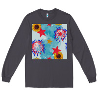 Smoke patriotic fireworks and sunflower Long Sleeve Tee - BundleAndBundleShop