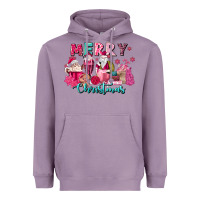 Lavender pink christmas coffee cups Heavyweight Hoodie - MaliasSmallBusiness