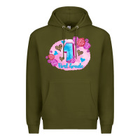 Army Green back to school flowers first grade 3200x2400 Premium Hoodie - AdoDesignShop