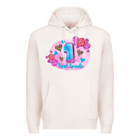 Pale Pink back to school flowers first grade 3200x2400 Premium Hoodie - AdoDesignShop