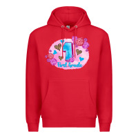 Red back to school flowers first grade 3200x2400 Premium Hoodie - AdoDesignShop
