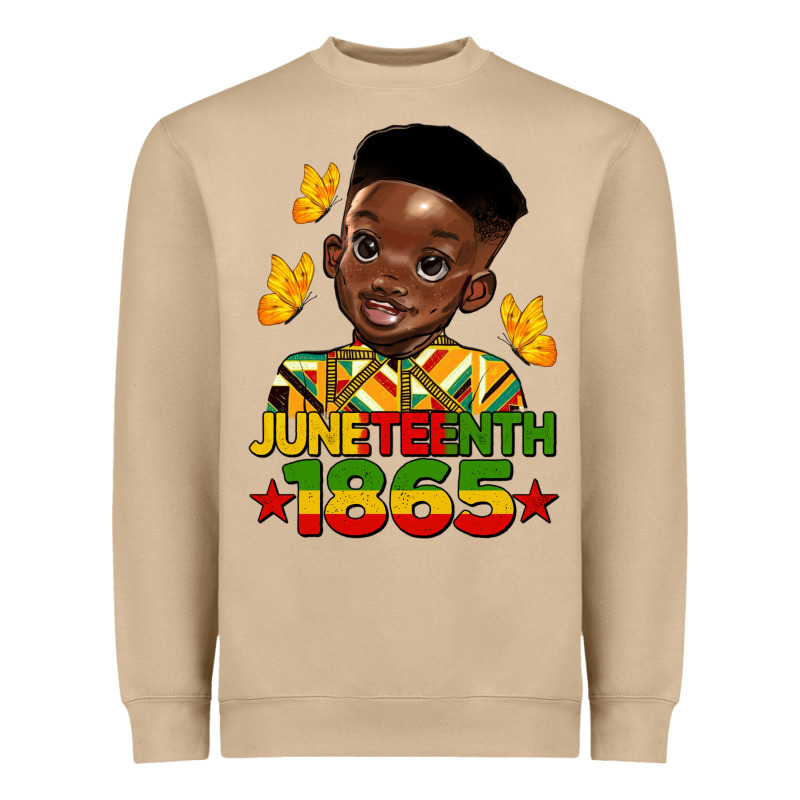 Juneteenth 1865 Black Boy Heavyweight Sweatshirt by HRA Design Shop | Teevron
