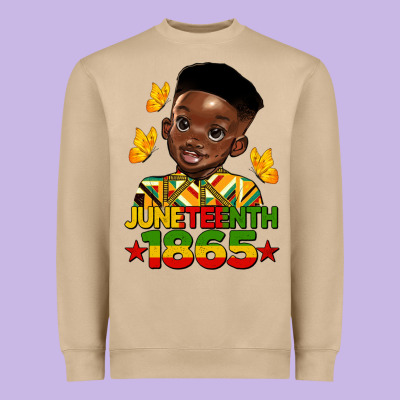 Juneteenth 1865 Black Boy Heavyweight Sweatshirt Designed By Hra Design Shop